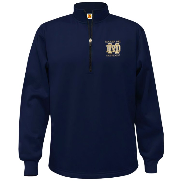 Picture of M Perf Navy MD Fleece Quarter-Zip Sweatshirt
